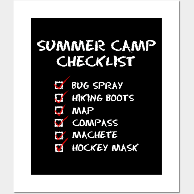 Summer Camp Checklist Wall Art by CFouldsArt